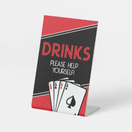 Casino Poker Party Drinks Unterschreiben Sockelschild