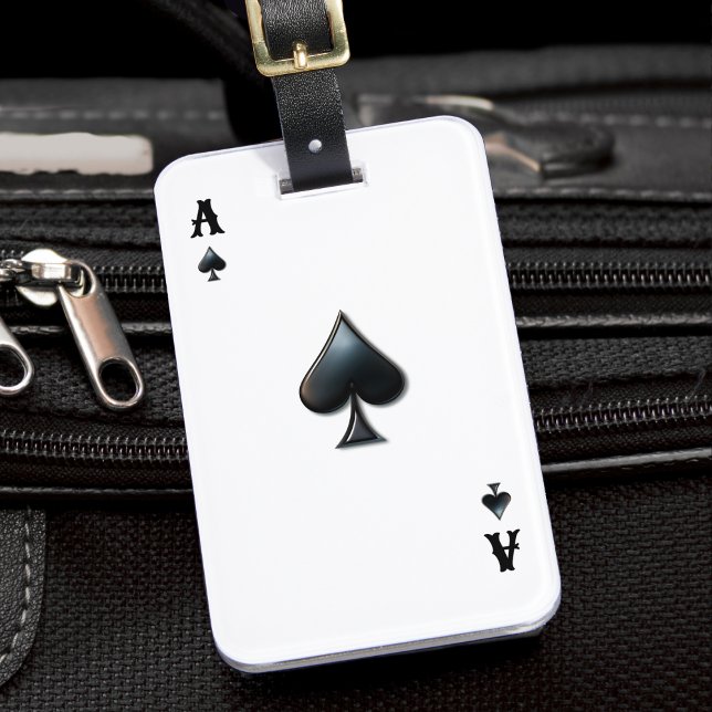Casino Poker Piazza della Riforma Gepäckanhänger (ace of spades playing card luggage tag)