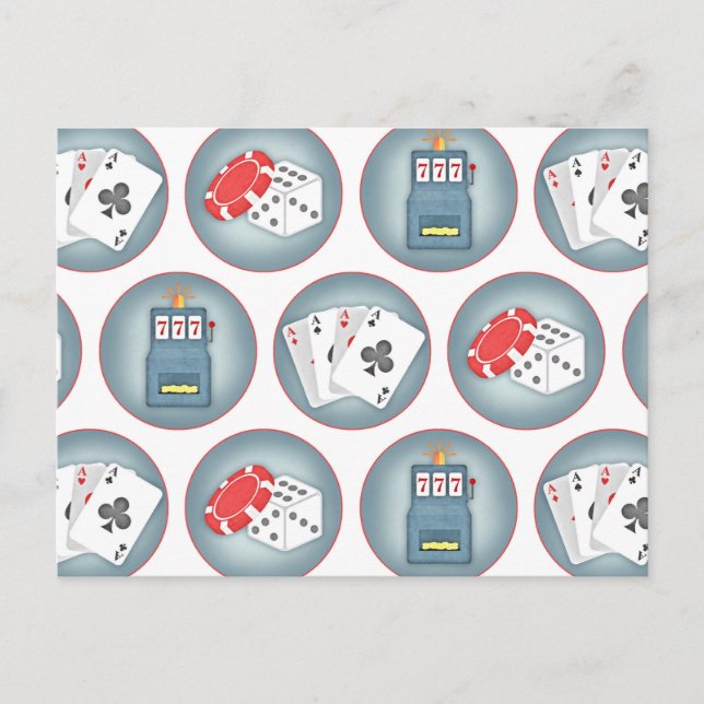Casino Poker Spielautomat Spielautomat Spielautoma Postkarte (Vorderseite)
