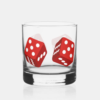 Casino Red Dice Craps Player Whiskyglas