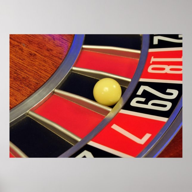 Casino Roulette-Radball Nr. 29 Glücksspiel Poster (Vorne)