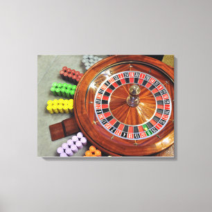 Casino Roulette Radkugel Zahl Null Spiel Leinwanddruck
