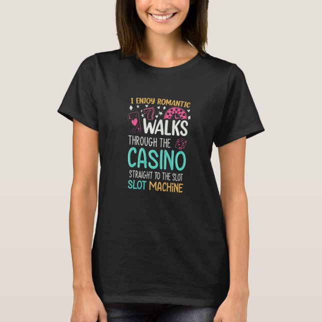 Casino Slot Machine Gambling T-Shirt (Vorderseite)
