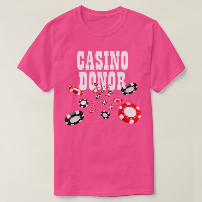 Casino Spender Gambler Gamble Player Chips T-Shirt (Design vorne)