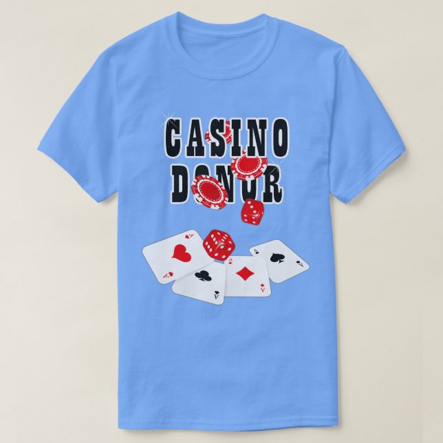 Casino Spender Gambler Gamble Player Chips T-Shirt (Design vorne)