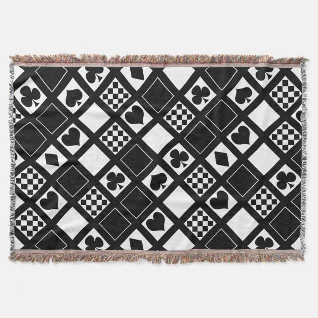 Casino Spielkarten Anzug Rodelbahn mit Aussicht Decke (Vorderseite)