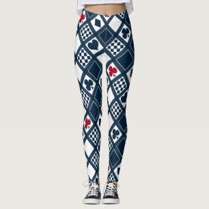 Casino Spielkarten Anzug Rodelbahn mit Aussicht Leggings