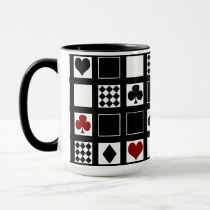 Casino Spielkartenfarben Herz Kreuz Pik Treff Tasse