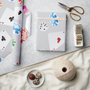 Casino, Spielzubehör Muster 8 Geschenkpapier