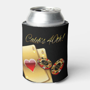 Casino Style 40. Party FRAGTE ME 4 NAMEN AUF CHIPS Dosenkühler