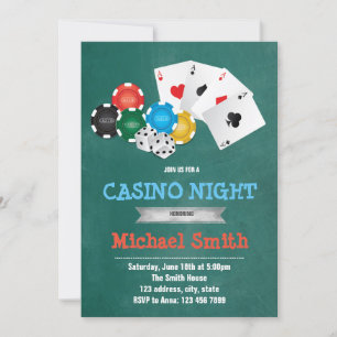 Casino-Themenparty-Einladung Einladung