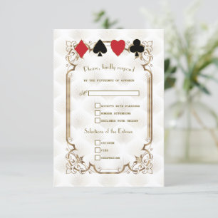 Casino Vegas Poker Hochzeit RSVP Karte