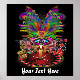 Casino Vegas Queen Party 32"X"34 Anmerkungen zur A Poster