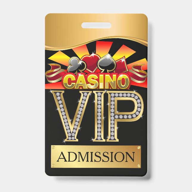 CASINO VIP Lanyard ABZEICHEN Ausweis (Vorderseite)