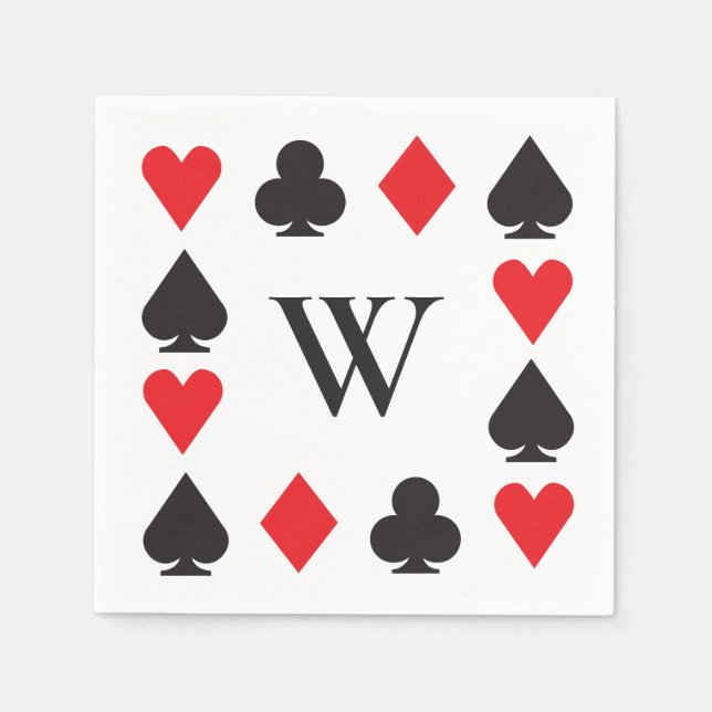 Casino Wedding Paper Napkins Serviette (Vorderseite)