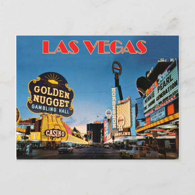 Casinos in Las Vegas Stadt Postkarte (Vorderseite)