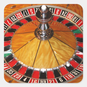 Casinospiele mit Roulette Quadratischer Aufkleber