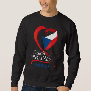 Caslav Tschechien Herzenflagge Lötüberzug Sweatshirt