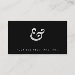 Caslon mutige Kursivschrift-Etzeichen-Weiß Visitenkarte