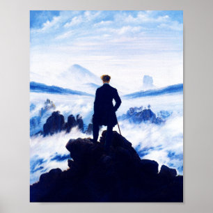 Caspar D Friedrich, Wanderer über dem Nebelmeer Poster