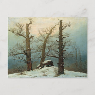 Caspar David Friedrich Cairn in Snow Postkarte