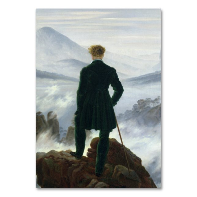 Caspar David Friedrich - Der Wanderer Tischnummer (Vorderseite)