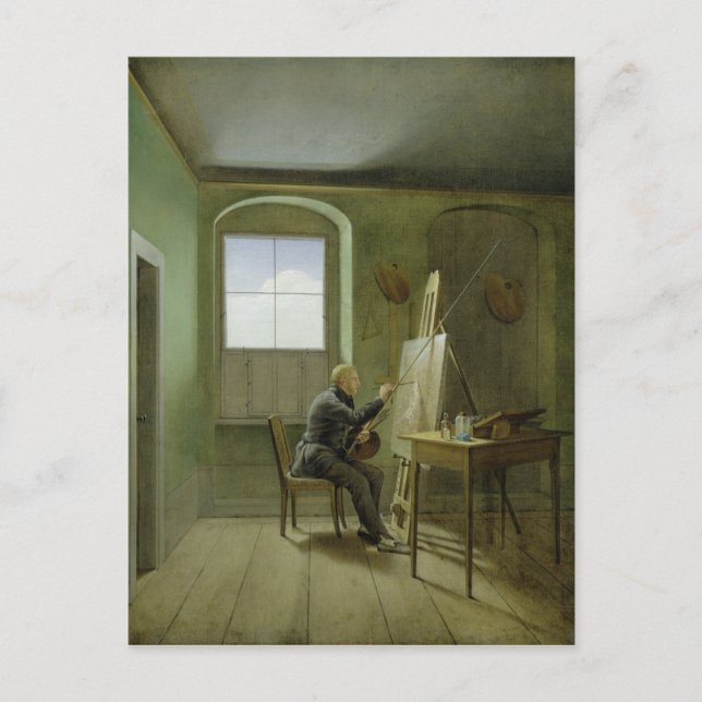 Caspar David Friedrich in seinem Studio, 1811 Postkarte (Vorderseite)