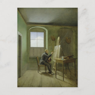 Caspar David Friedrich in seinem Studio, 1811 Postkarte