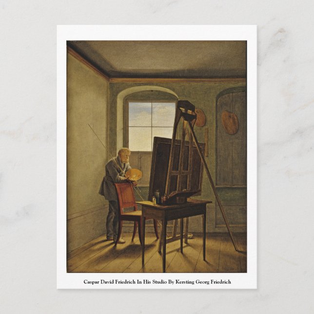 Caspar David Friedrich in seinem Studio Postkarte (Vorderseite)