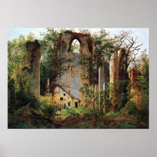 Caspar David Friedrich-Kloster ruiniert Eldena Poster
