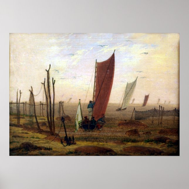 Caspar David Friedrich-Morgen Poster (Vorne)