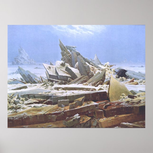 Caspar David Friedrich - The Polar Sea 1824 Poster (Vorne)