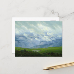 Caspar David Friedrich treibt Wolken Feiertagspostkarte