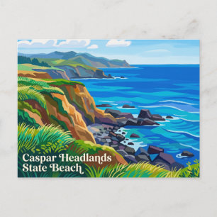 Caspar Headlands State Beach Kalifornien Postkarte