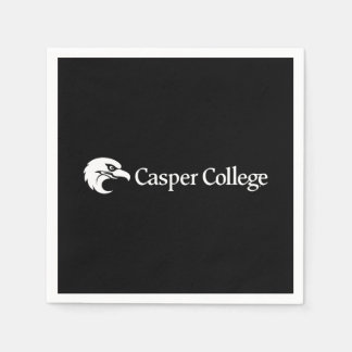 Casper College Text Logo remains the same as it's Serviette