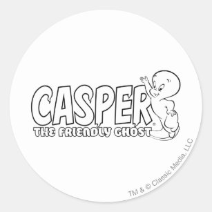 Casper das freundliche Geist-Logo 2 Runder Aufkleber