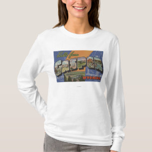 Casper, Wyoming - große Buchstabe-Szenen T-Shirt