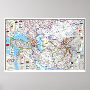 " Caspian Region: 1999 Caspian Countries MAP ... Poster