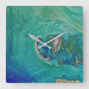 caspian sea quadratische wanduhr