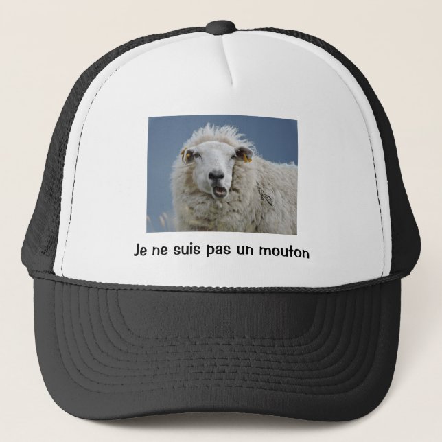 Casquette "Je ne suis pas un mouton" Truckerkappe (Vorderseite)