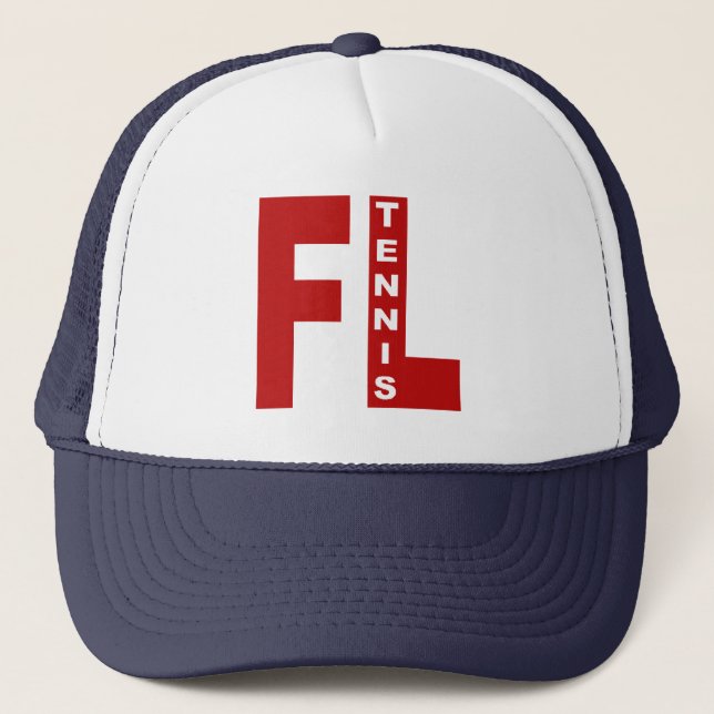 Casquette Trucker blanc marine FLORIDA TENNIS Truckerkappe (Vorderseite)