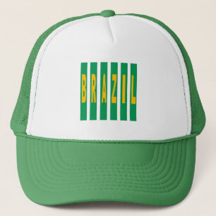 Casquette Trucker blanc vert DESIGN BRAZIL Truckerkappe