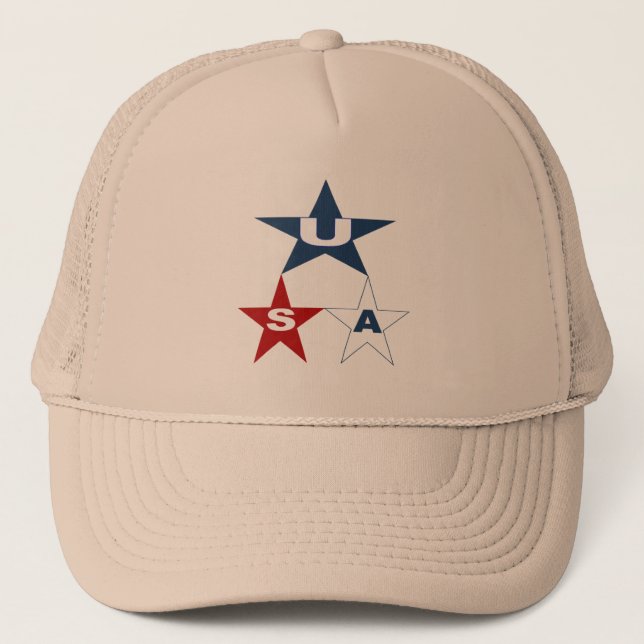 Casquette Trucker kaki DESIGN USA Truckerkappe (Vorderseite)