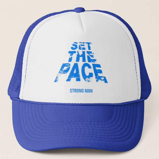 casquette trucker set the pace bleu truckerkappe (Vorderseite)