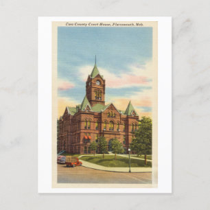 Cass County Gerichtsgebäude, Plattsmouth, Nebraska Postkarte