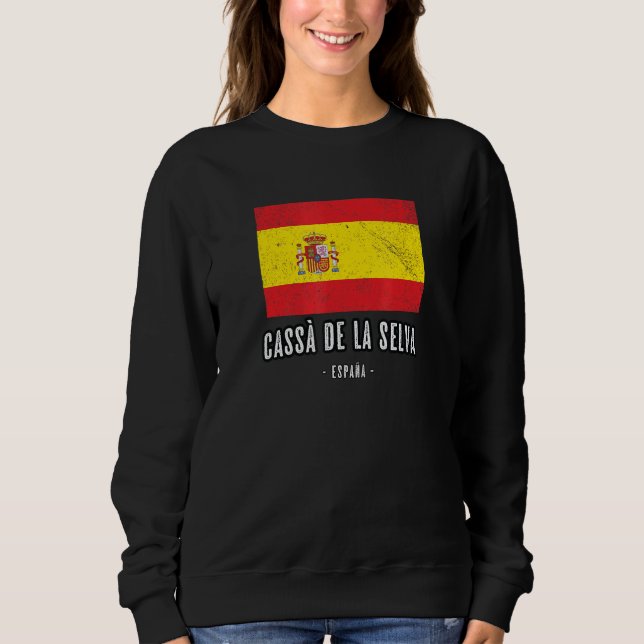 Cass De La Selva Spain Flag City - Bandera Ropa Sweatshirt (Vorderseite)