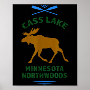 Cass Lake Minnesota Northwoods im Freien Angeln Poster
