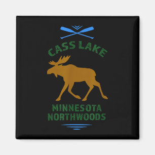 Cass Lake Minnesota Northwoods Outdoor-Angeln  Magnet