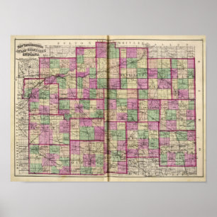 Cass Landkreis und Miami Landkreis Poster