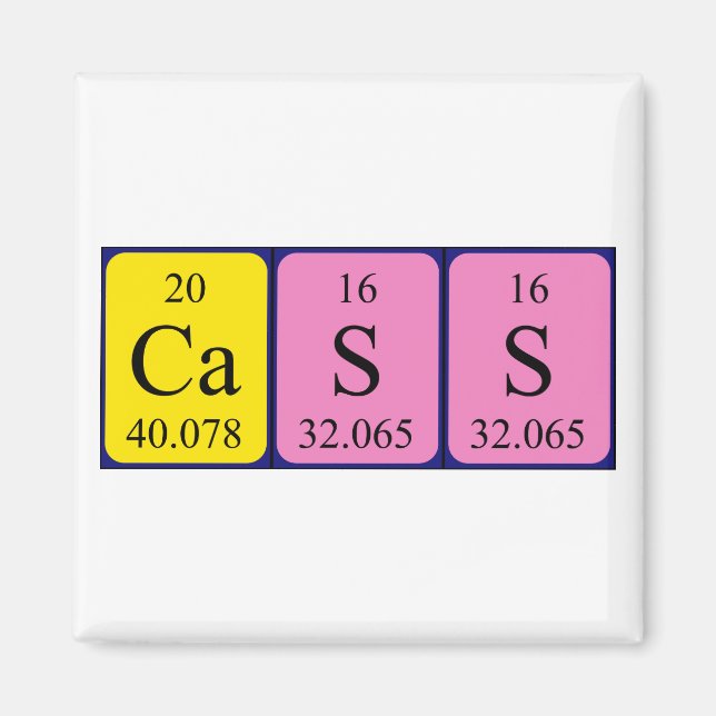 Cass Periodenmagnet Magnet (Vorne)